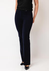 Robell Joella Logo Waist Straight Leg Trousers, Navy