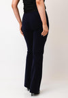 Robell Joella Logo Waist Straight Leg Trousers, Navy