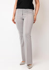 Robell Joella Logo Waist Straight Leg Trousers, Grey