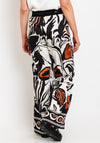 Robell Melly Printed Wide Leg Trousers, Black