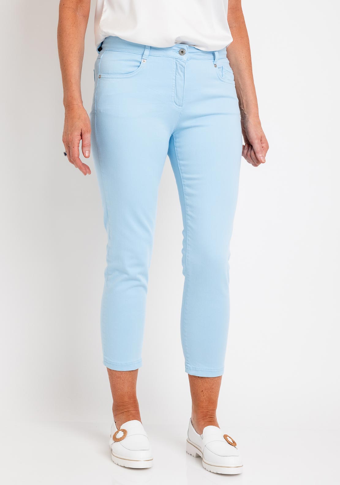 Robell Elena 09 Slim Leg Jeans, Sky Blue