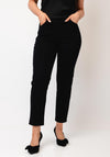 Robell Bella Petite 09 Tapered Denim Trousers, Black