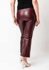 Robell Kati 09 Faux Leather Drawstring Waist Slim Fit Trouser, Wine