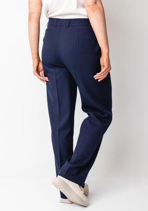 Robell Britt Wide Leg Trousers, Navy