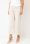 Robell Debby 09 Wide Leg Trousers, Stone