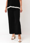Robell Wide Leg 7/8 Length Jeans, Black