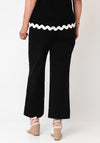 Robell Wide Leg 7/8 Length Jeans, Black