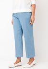 Robell Pull On Wide Leg Jeans, Light Blue