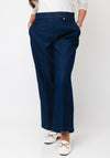 Robell Anna Denim Look Straight Leg Trousers, Blue