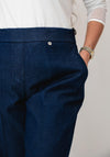 Robell Anna Denim Look Straight Leg Trousers, Blue