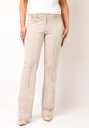Robell Joella Gold Link Detail Straight Leg Trousers, Beige