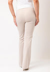 Robell Joella Gold Link Detail Straight Leg Trousers, Beige