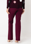 Robell Joella Gold Chain Straight Leg Trousers, Wine