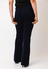 Robell Joella Gold Trim Straight Leg Trousers, Navy