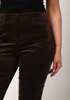 Robell Jacklyn Velvet Straight Leg Trousers, Brown