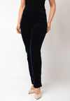 Robell Jacklyn Velvet Straight Leg Trousers, Navy