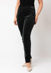 Robell Jacklyn Velvet Straight Leg Trousers, Green