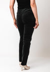 Robell Jacklyn Velvet Straight Leg Trousers, Green