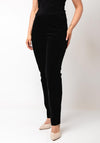 Robell Jacklyn Velvet Straight Leg Trousers, Black