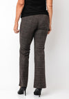 Robell Joella Houndstooth Flare Knit Trousers, Grey