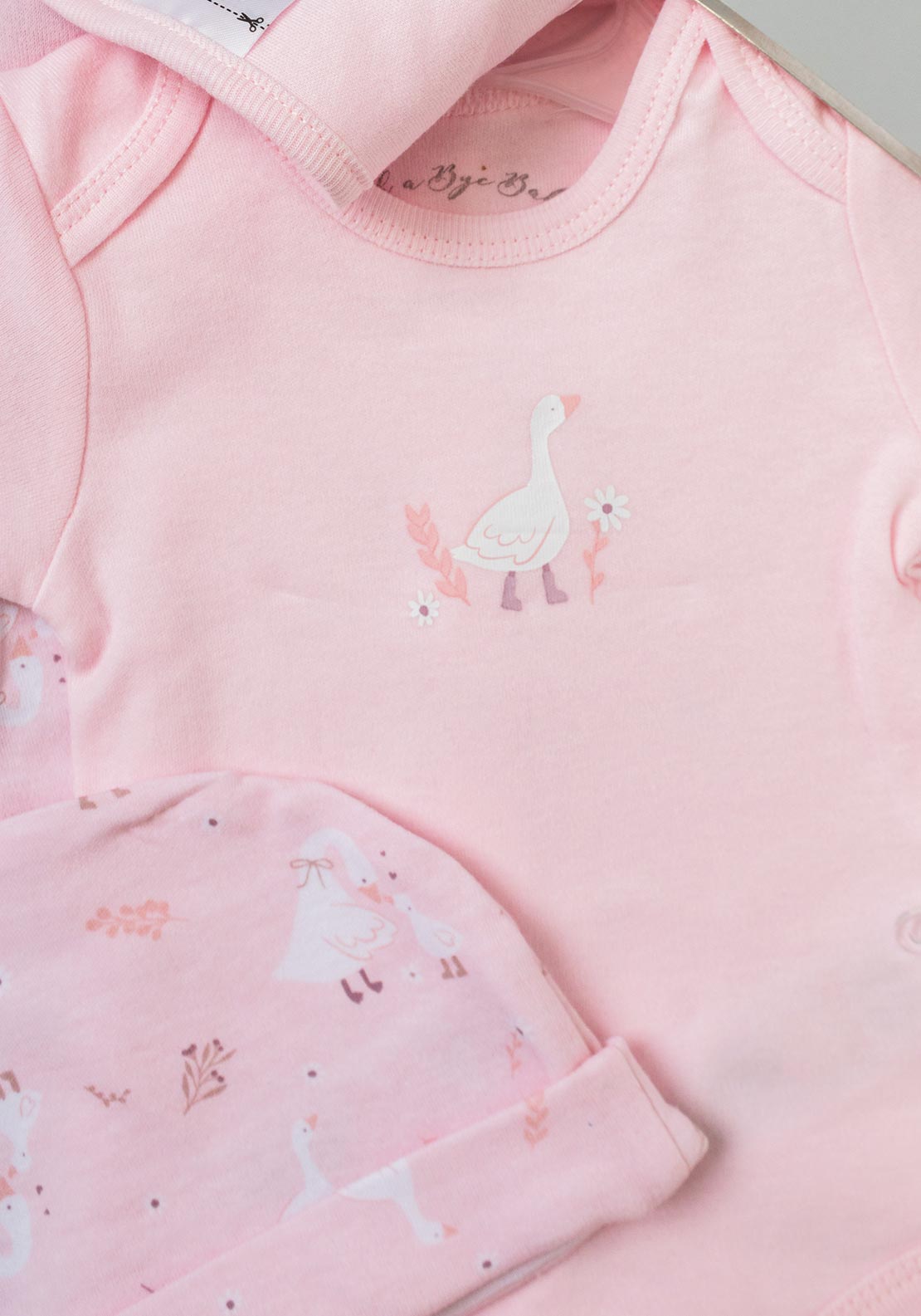 Rock A Bye Baby Girl Print 5 Piece Set, Pink