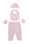 Rock A Bye Baby Girl 5 Piece Bundle Gift Set, Pink