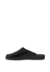 Rohde Mens Leather Mule Slippers, Black