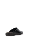 Rohde Mens Leather Mule Slippers, Black
