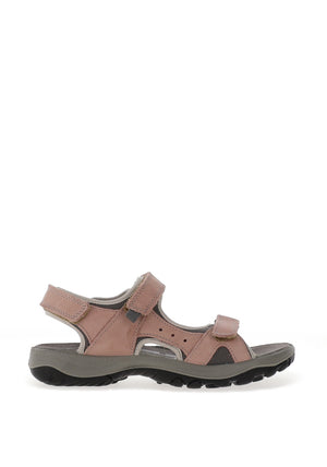 Rohde Womens Nubuck Leather Velco Strap Sandals, Rose Pink
