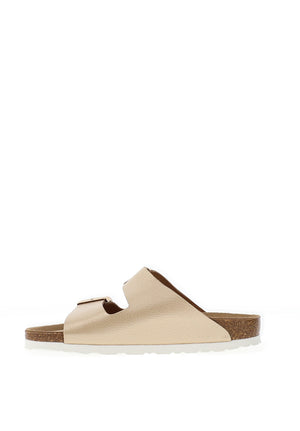 Rohde Wide Fit Metallic Leather Double Strap Mule Sandals, Gold