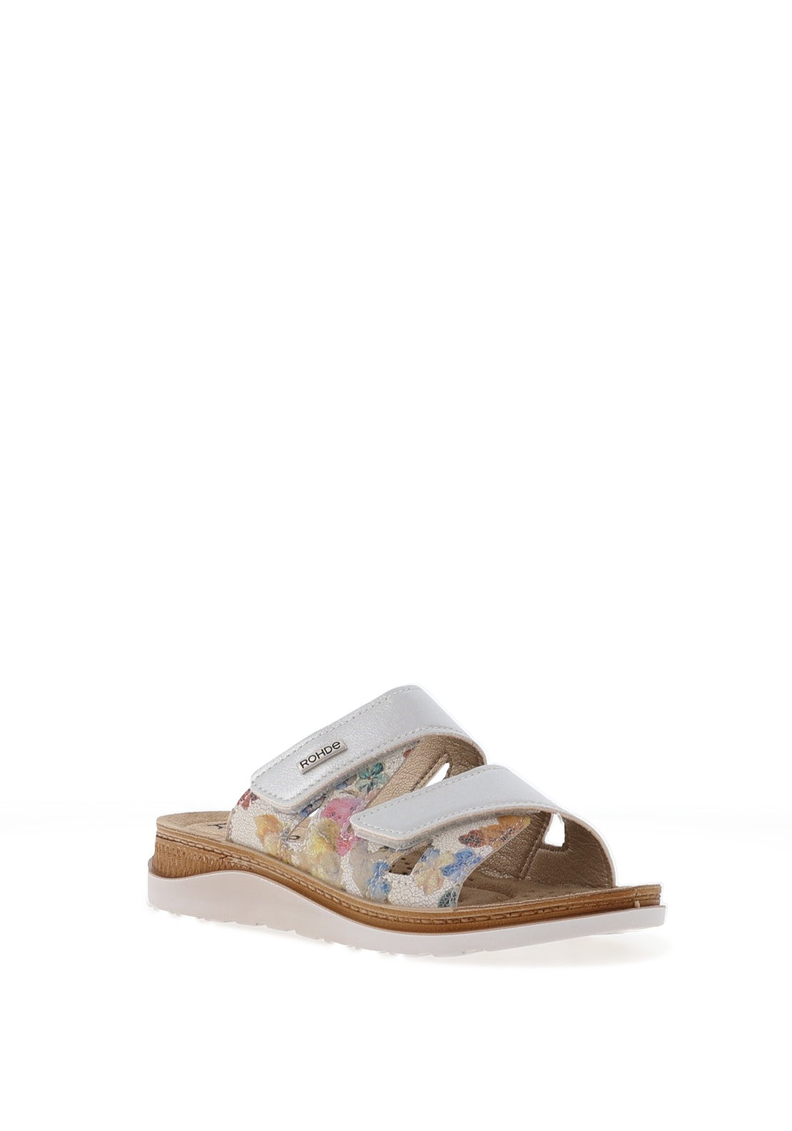 Rohde Floral Glitter Sandals, Silver