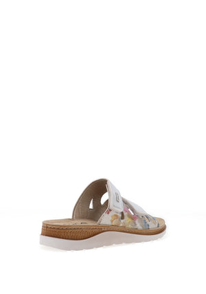 Rohde Floral Glitter Sandals, Silver