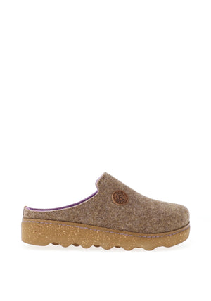 Rohde Womens Wool Trim Mules, Brown