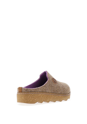 Rohde Womens Wool Trim Mules, Brown