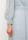 Role Mode Cataleya Gold Spotted Midi Dress, Baby Blue