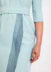 Role Mode Flise Tassel Detail Knee Length Dress, Aqua