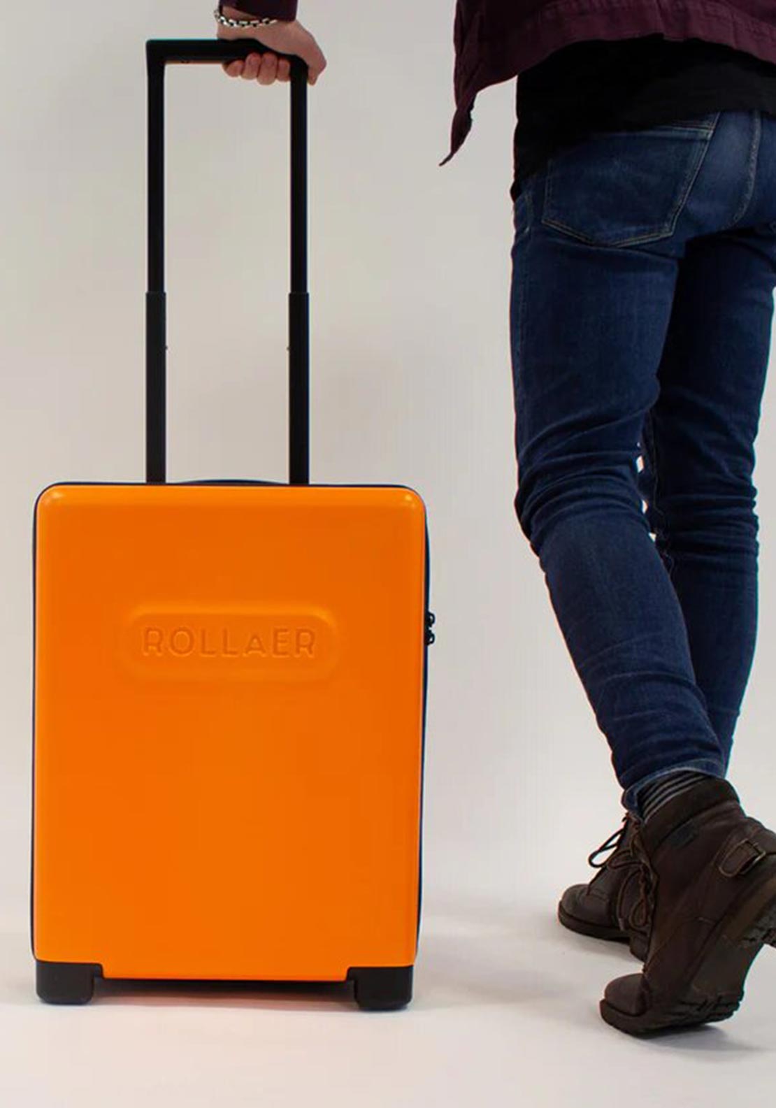 Rollaer Hard Shell Cabin Suitcase, Orange