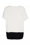 Naya Contrast Hem Zip Pocket Top, White