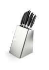 Sabatier Professional 5 Pieces Knife Block Set, Silver and Black