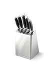 Sabatier Professional 5 Pieces Knife Block Set, Silver and Black