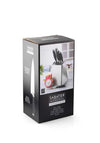 Sabatier Professional 5 Pieces Knife Block Set, Silver and Black