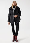 Salsa Belted Puffer Jacket, Black
