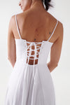 Salsa Linen Midi Dress, White