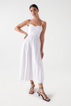 Salsa Linen Midi Dress, White