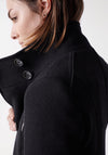 Salsa Grace Long Woolen Coat, Black