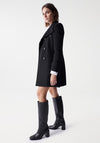 Salsa Grace Long Woolen Coat, Black