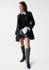 Salsa Grace Long Woolen Coat, Black