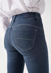 Salsa Secret Push in Straight Leg Jeans, Dark Blue Denim