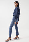 Salsa Faith Push in Jeans with Rips, Mid Wash Denim