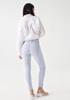 Salsa Secret Push in Cropped Skinny Jeans, Light Blue